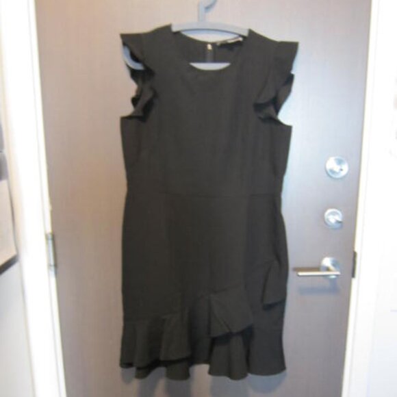 Ann Taylor Loft Black Ruffle Dress - Picture 1 of 4